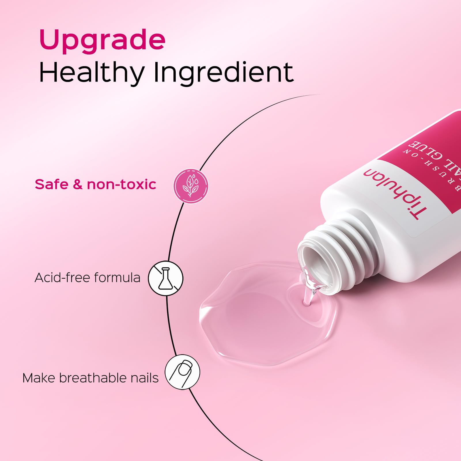 TIPHULAN bottle open showing fast-drying action for quick manicure touch-ups.