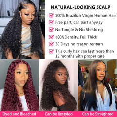 Tipiuli Tipiuli deep wave lace front wig 13x4 closeup shows natural texture