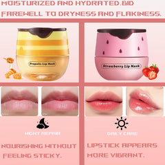 TIRDET Bee Lip Balm Honey Pot application demonstrates precise, mess-free daily moisture.