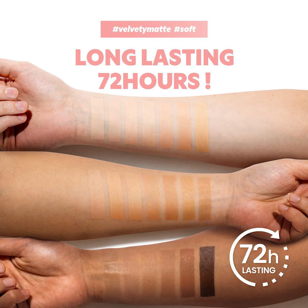 TIRTIR 72-hour flawless wear demonstrates extended coverage without cakiness.