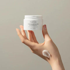 TIRTIR Hydro Boost balm on skin demonstrating gentle makeup removal and hydration