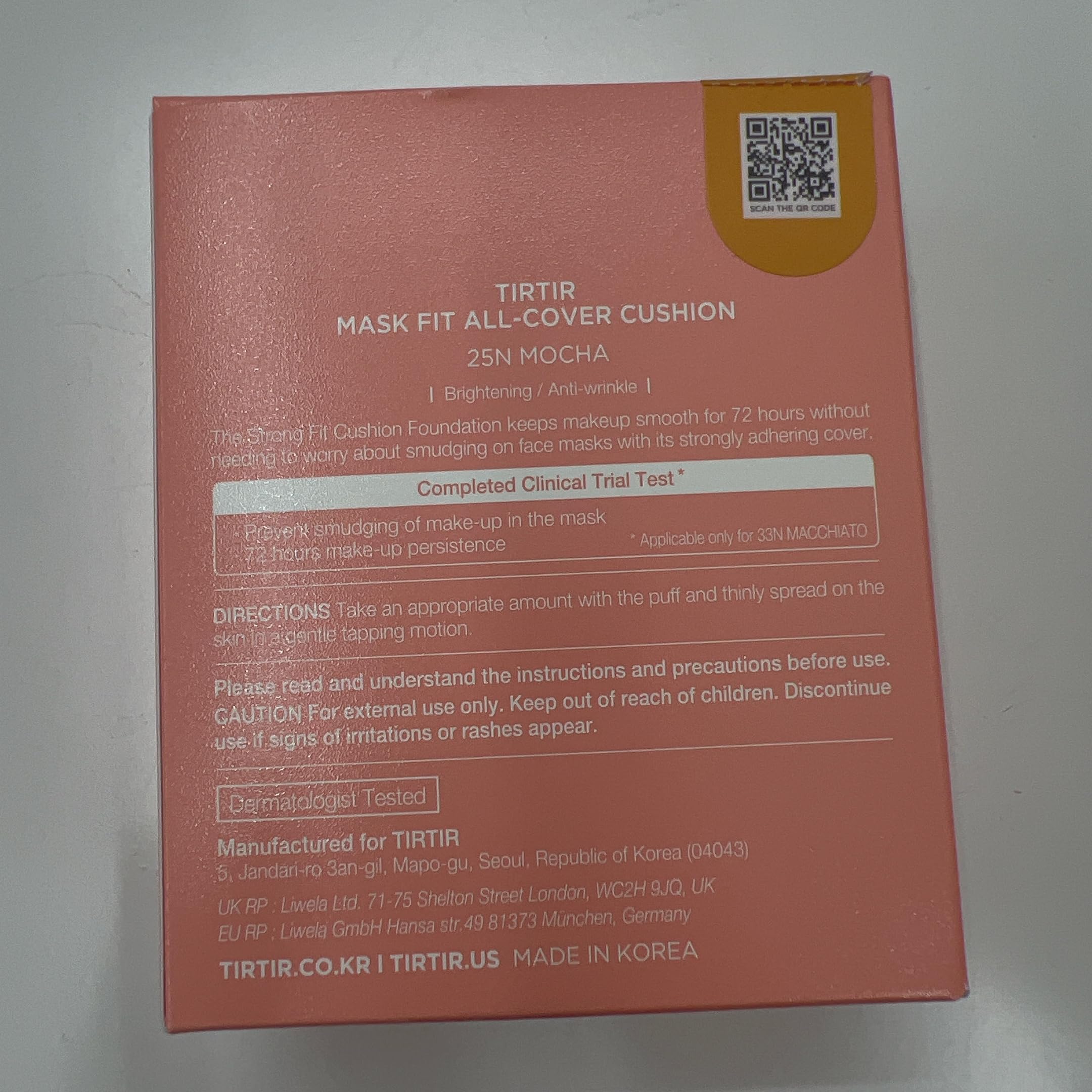 TIRTIR Mask Fit All Cover oily skin closeup suggests a clean, powdery finish.