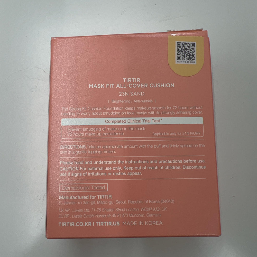 TIRTIR Mask Fit All Cover Pink Cushion ideal for oily and combination skin.