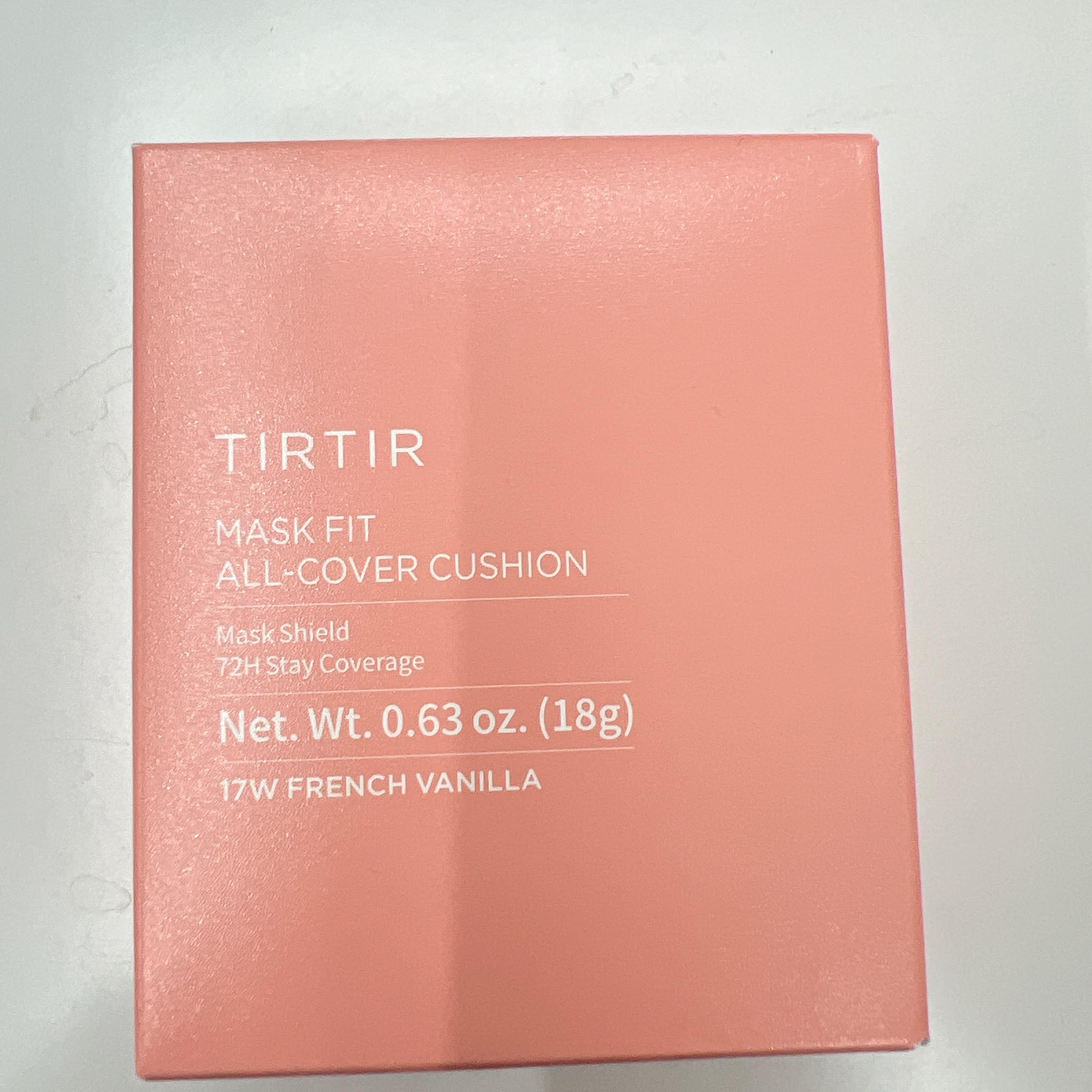 TIRTIR Mask Fit All Cover Pink Cushion blend image demonstrates quick, smooth blending with a puff.