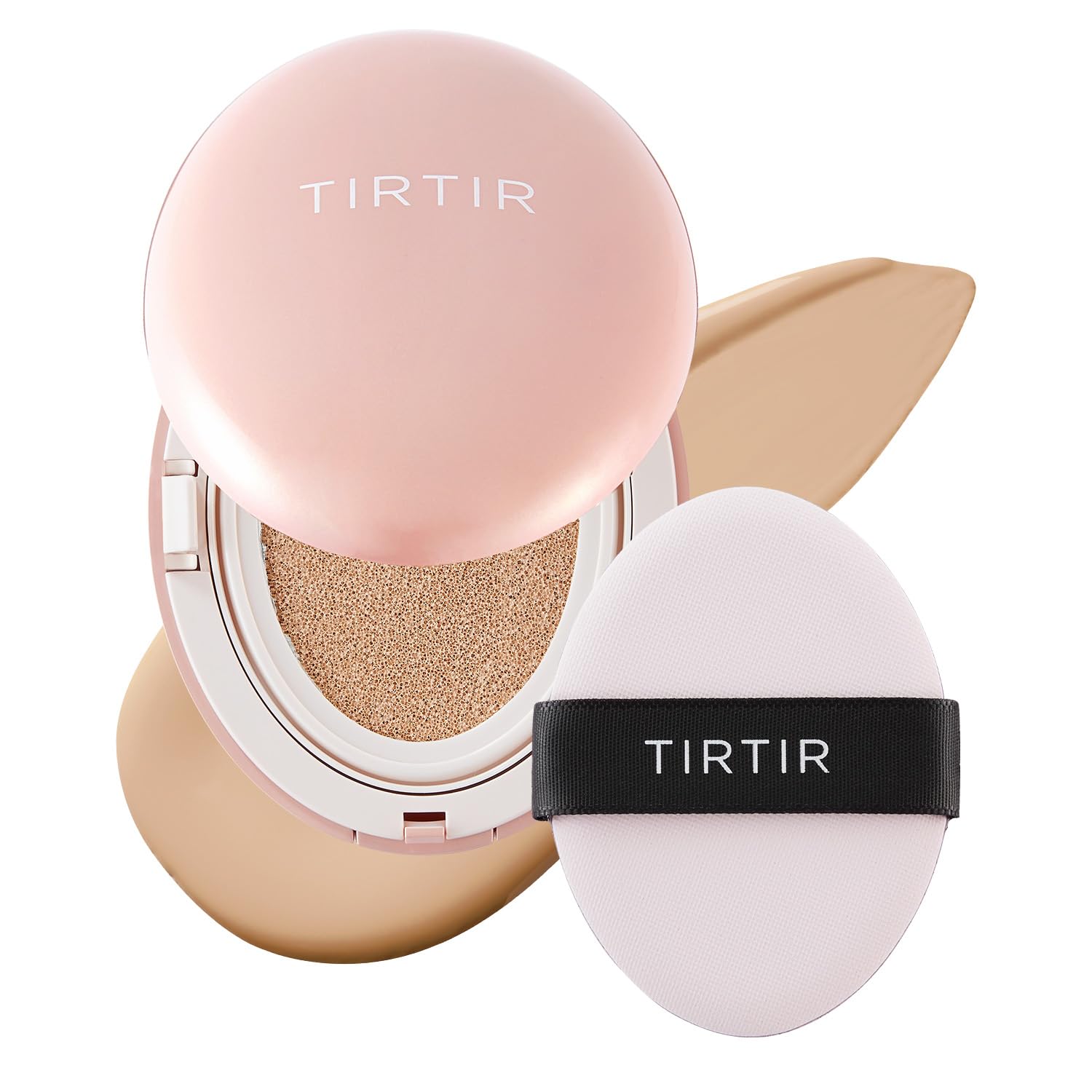 TIRTIR Mask Fit All Cover Pink Cushion compact open delivers silky, long-wear coverage.