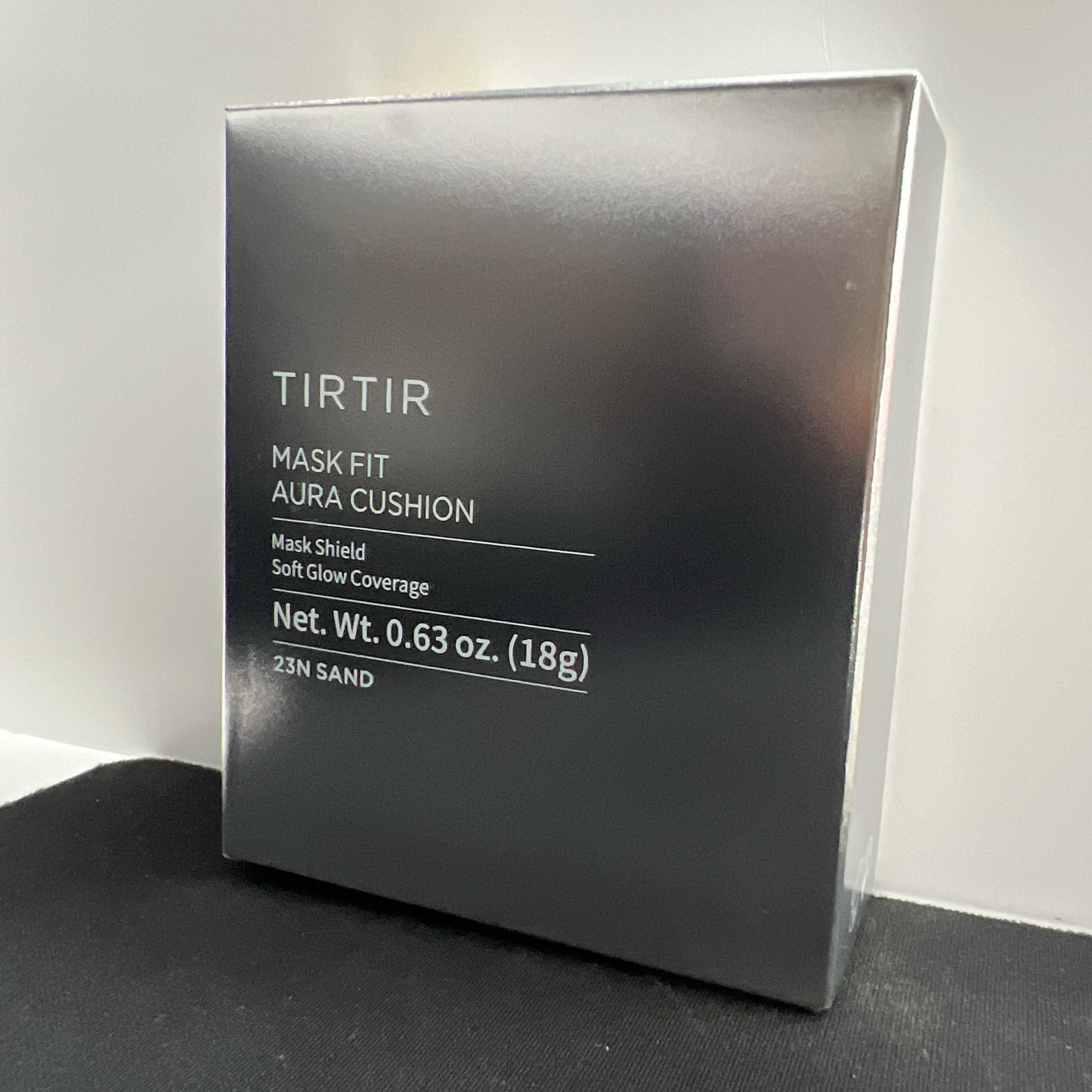 TIRTIR Mask Fit Aura Silver Cushion open compact reveals breathable formula.