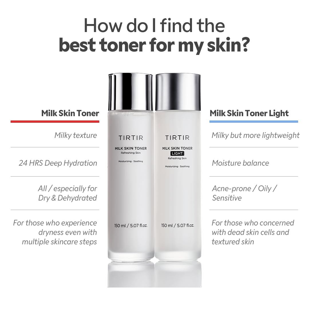 TIRTIR Milk Skin Rice Toner Light vegan formula represented by vegan emblem.