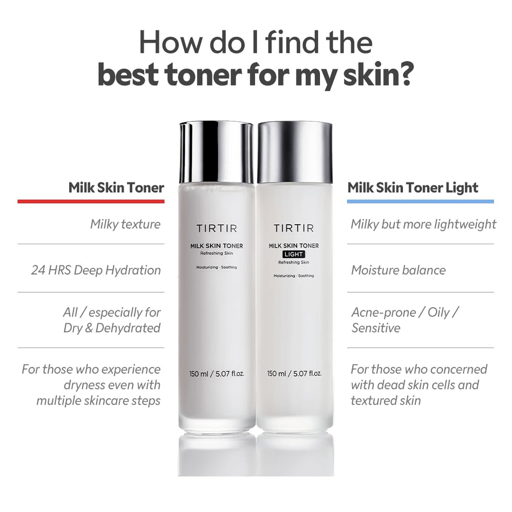 TIRTIR Milk Skin Rice Toner Light vegan formula represented by vegan emblem.