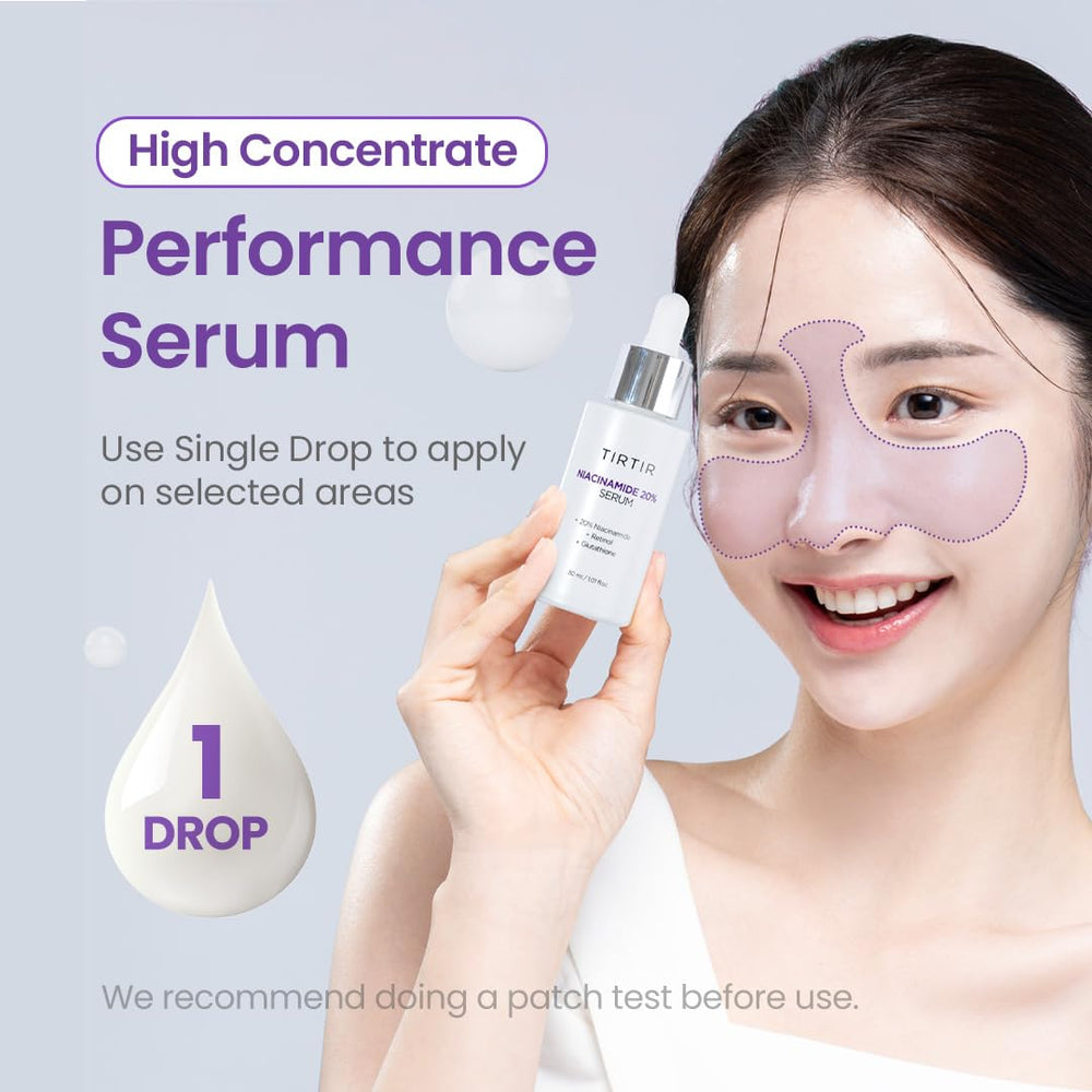 TIRTIR Niacinamide serum box packaging signals premium brightening care.