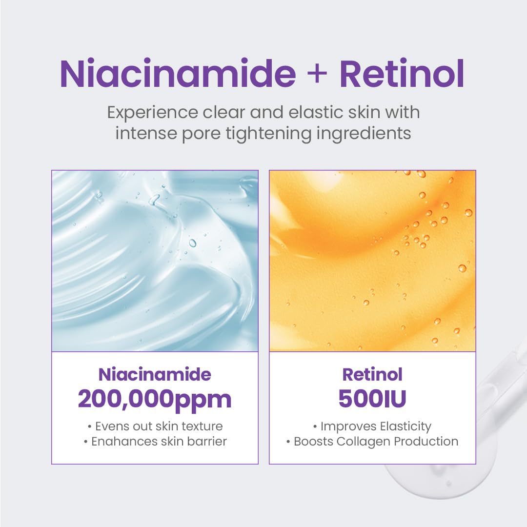 TIRTIR Niacinamide serum texture swirl shows lightweight, fast-absorbing formula.