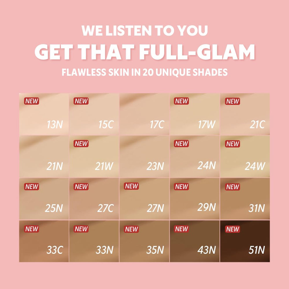 TIRTIR skin-fit application visual highlights double shield technology for durable wear.