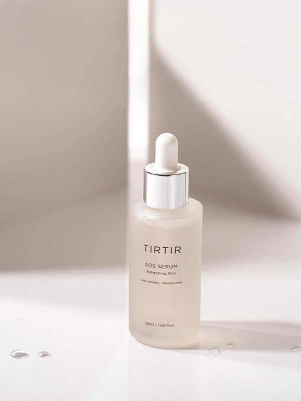 TIRTIR SOS Serum pump application shows controlled, easy dispensing
