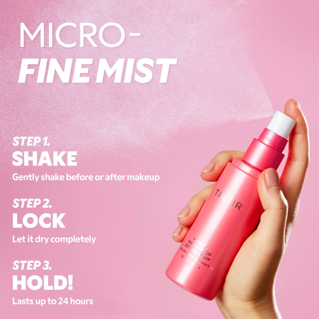 TIRTIR spray after pool exposure to protect makeup.