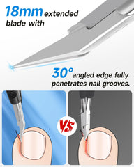 Tisojpod Toenail Clippers feature a 30-degree angled edge for deep trimming.
