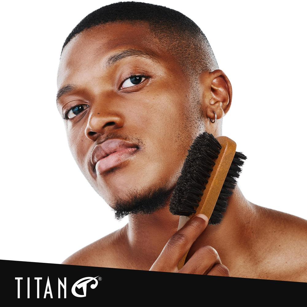 Titan close-up of the brush edges for sleek looks in professional or home use.
