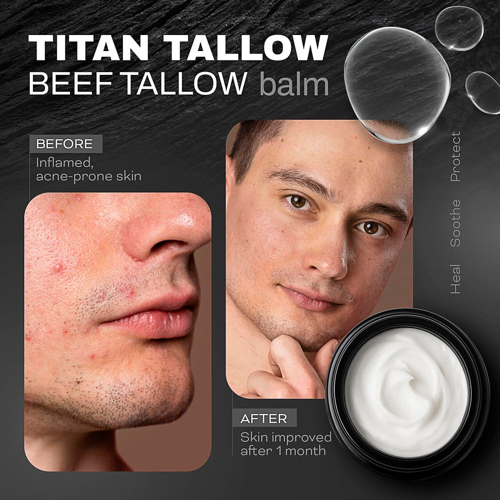 Titan Tallow balm applied to forearm for quick hydration demonstration.