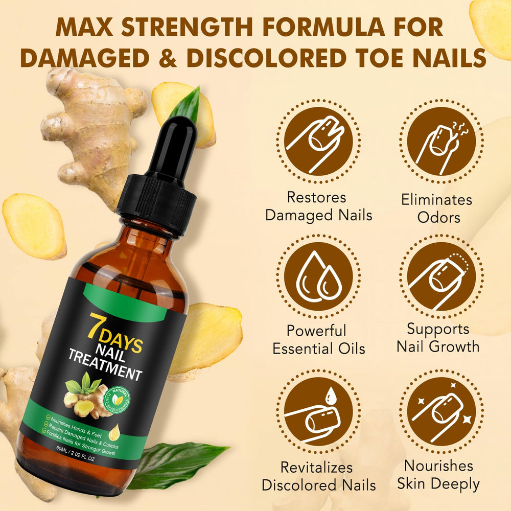 Tiuedu Ginger Nail Oil with applicator brush demonstrates daily use for strengthened nails