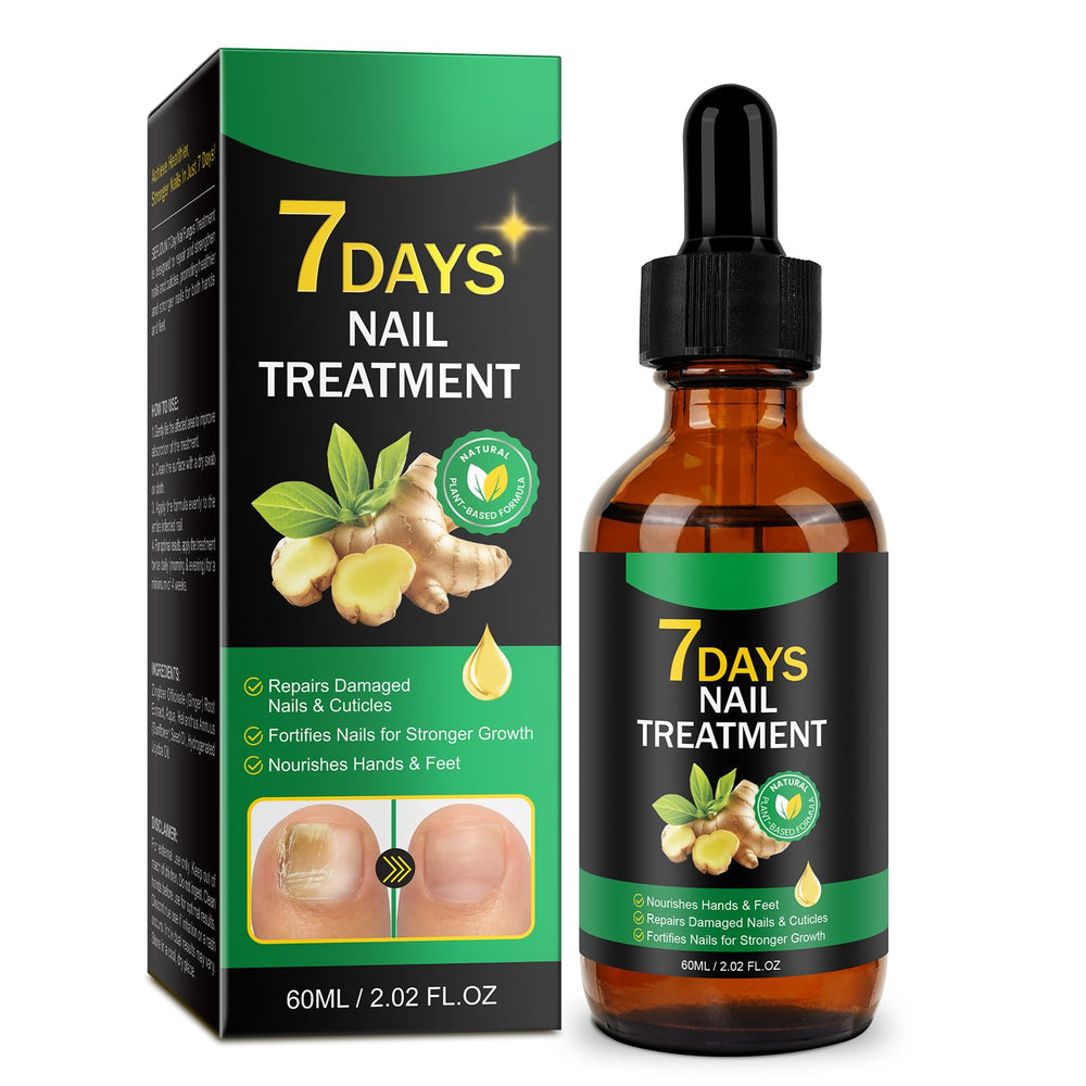 Tiuedu Nail Growth Serum bottle pour illustrates easy application for nourishing nails and cuticles