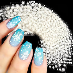 Tiwnefua 3D nail stickers close-up showing easy at-home decoration.
