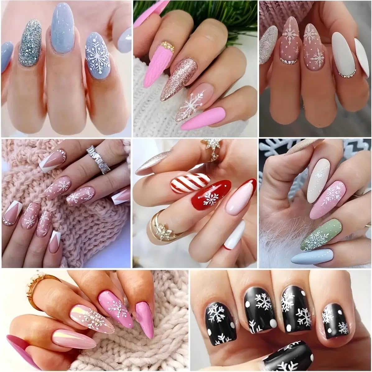 Tiwnefua holiday nail art accessory pack ideal for gifting or party prep.