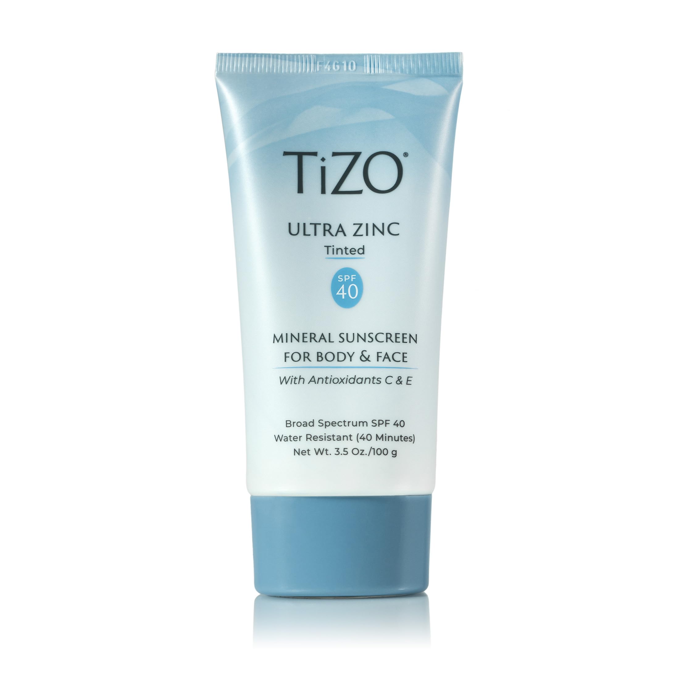 TIZO Ultra Zinc tinted sunscreen bottle ready for daily SPF 40 protection.