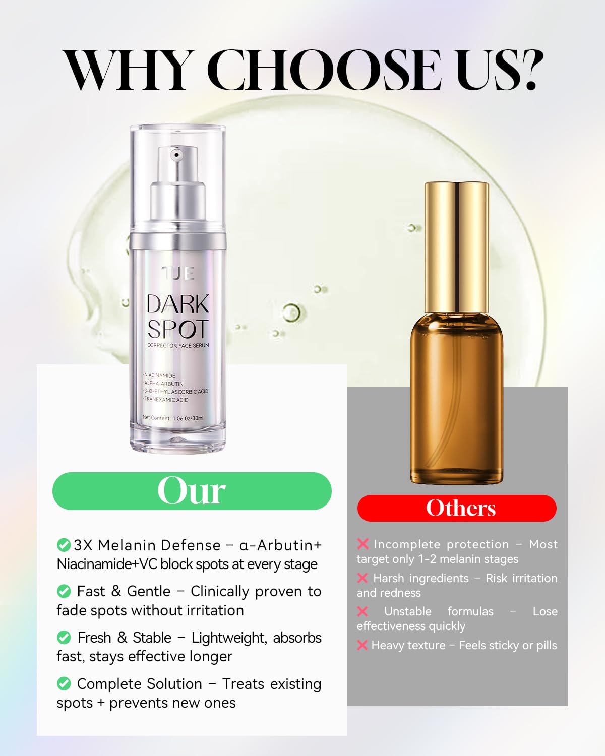 TJE Dark Spot Serum daily-use scene reinforces simple routine