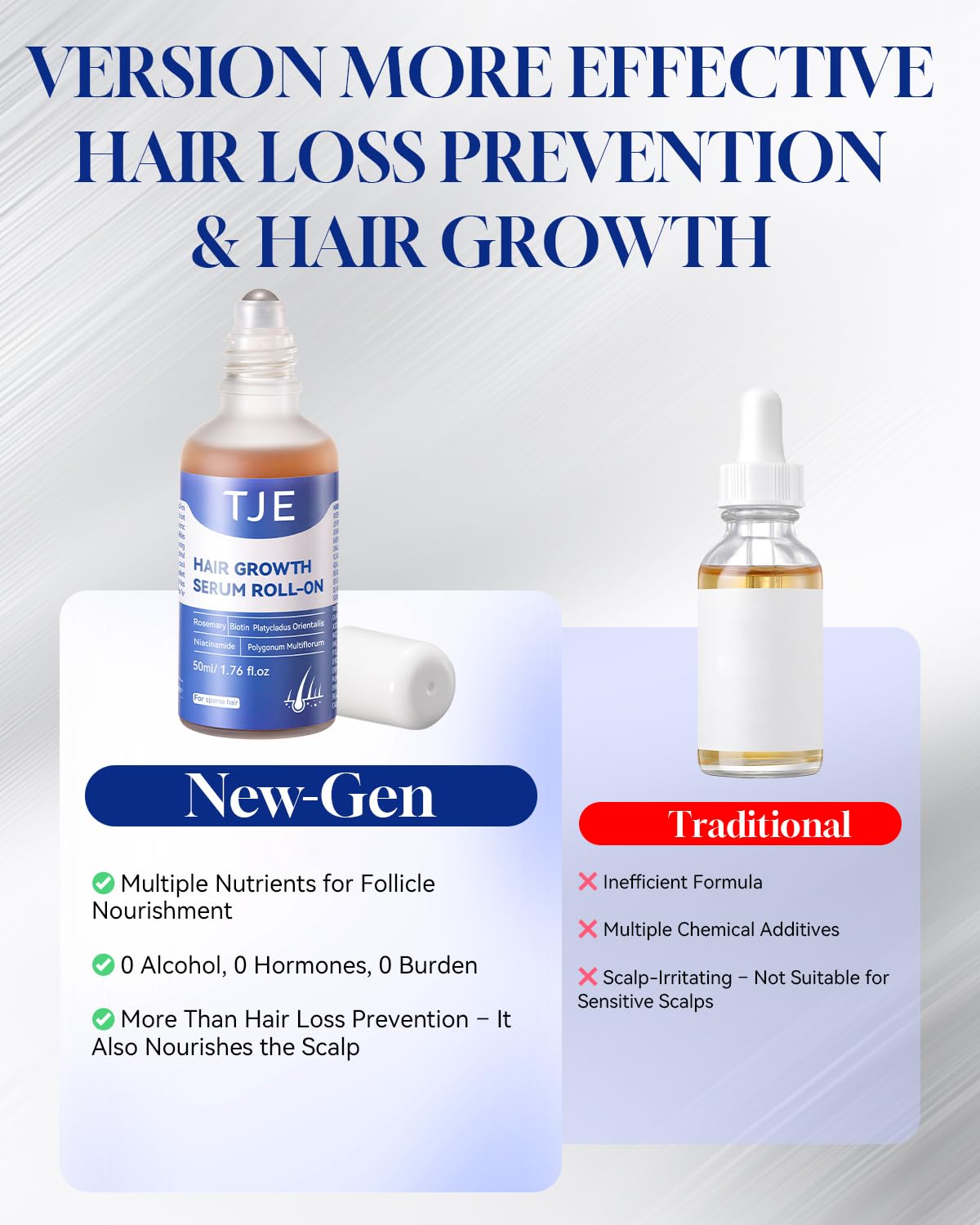 TJE Hair Growth Serum Roll-On leaves no greasy residue.