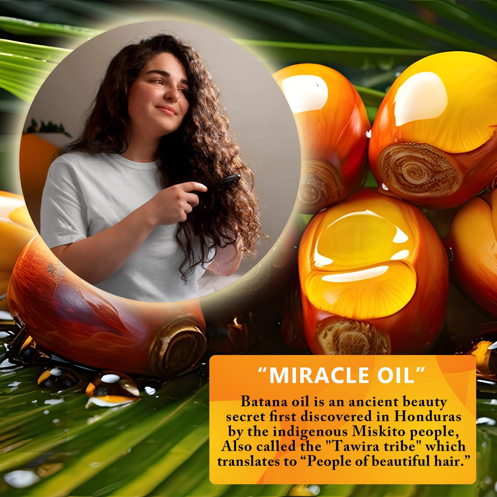TKTALKER Batana Oil shelf display—organic, pure batana oil for all hair types.