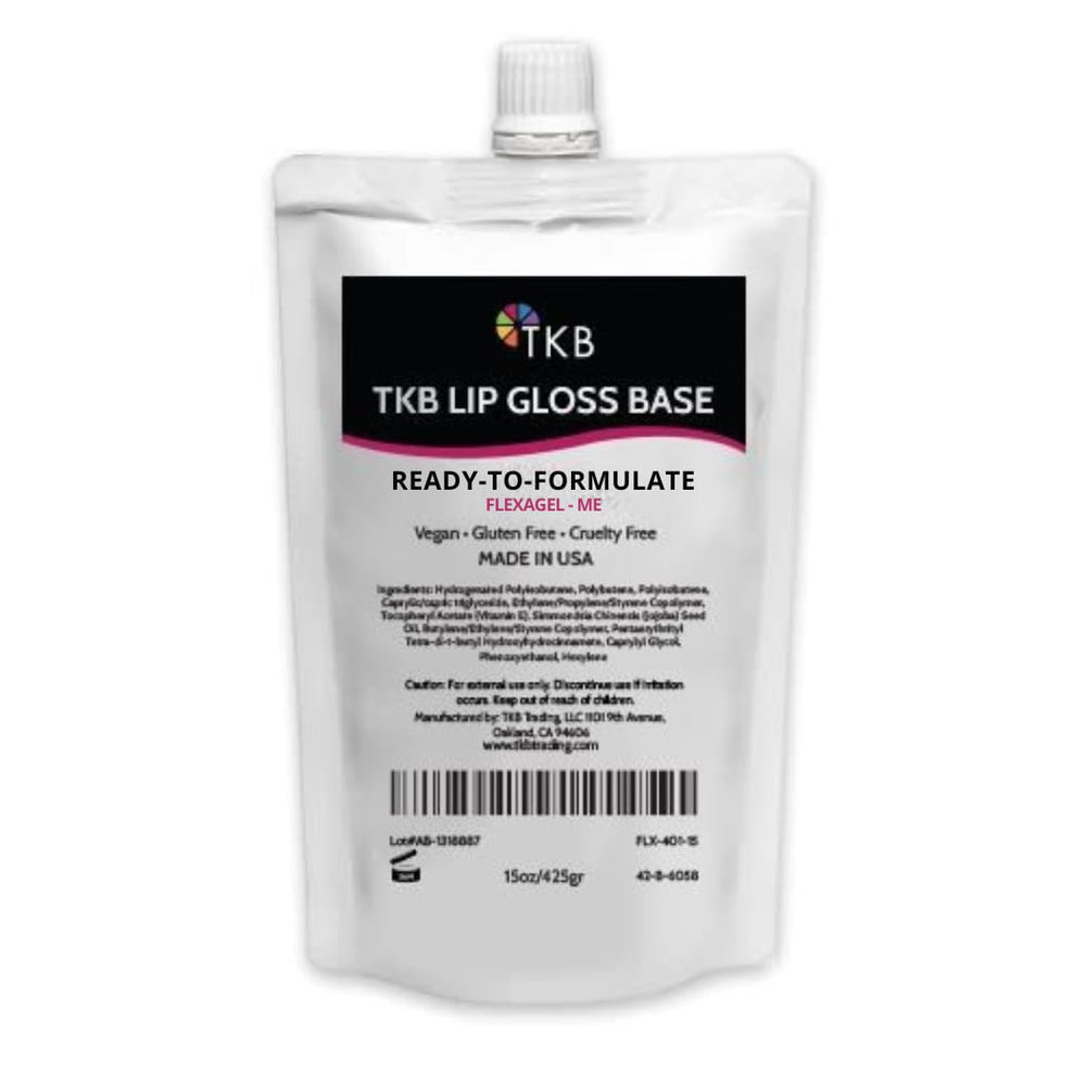 TKB Lip Gloss Base clear bottle pour shows crystal shine for DIY gloss