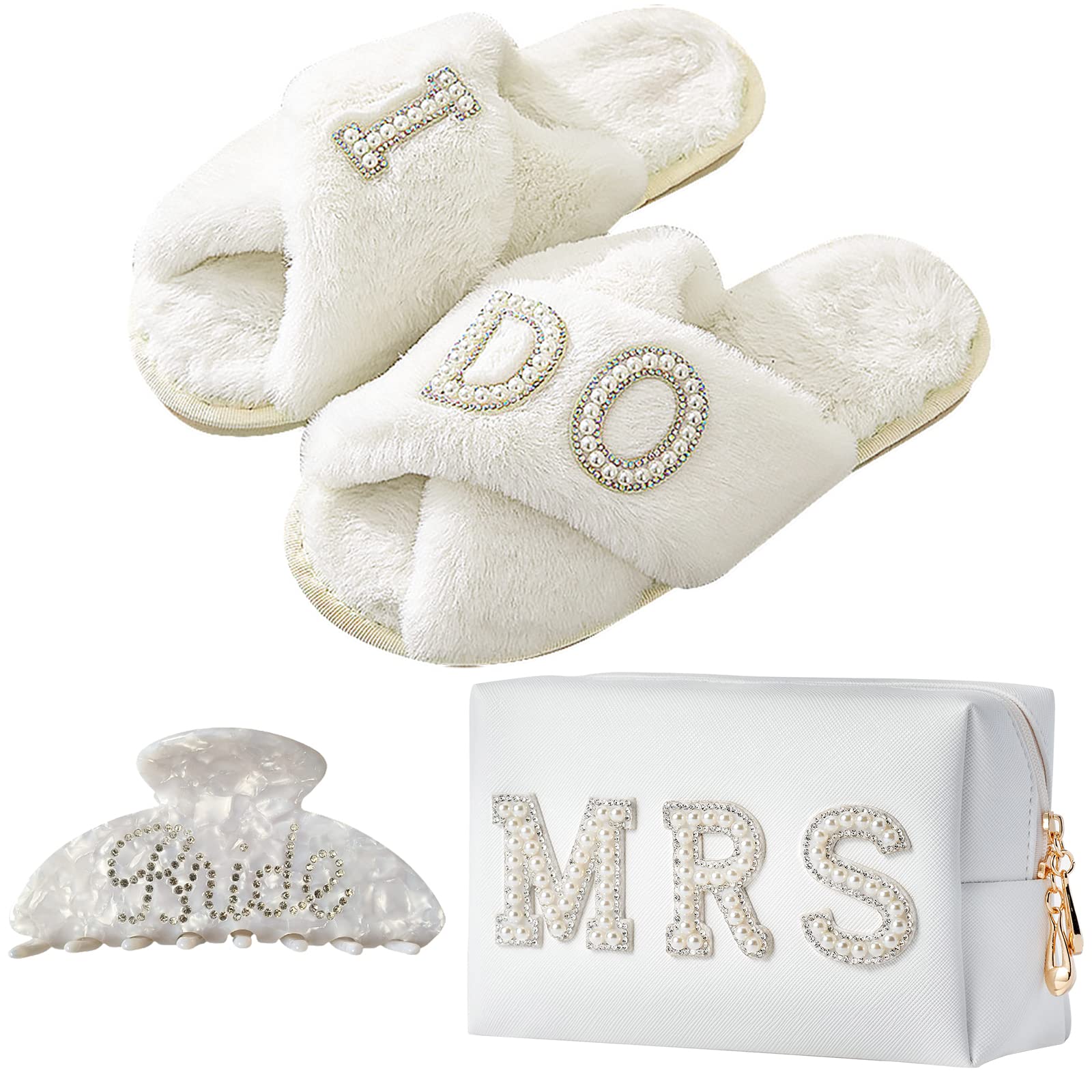 Tkifoda bride makeup bag with MRS patch for elegant on-the-go touch-ups.