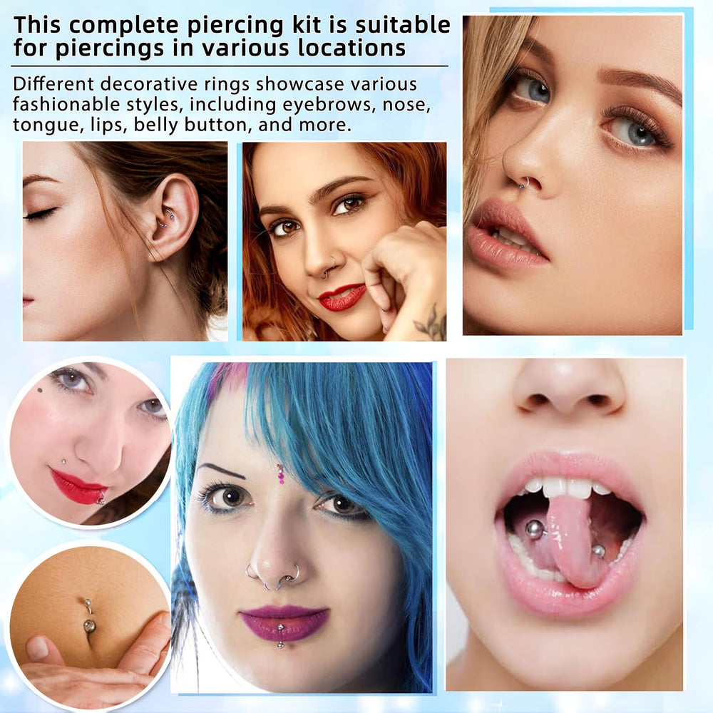 TKKUY piercing-kit-use-scenario conveys home setup and professional settings versatility.