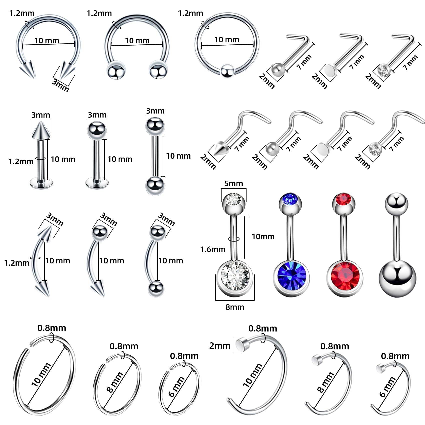 TKKUY professional tool range enables versatile piercings.