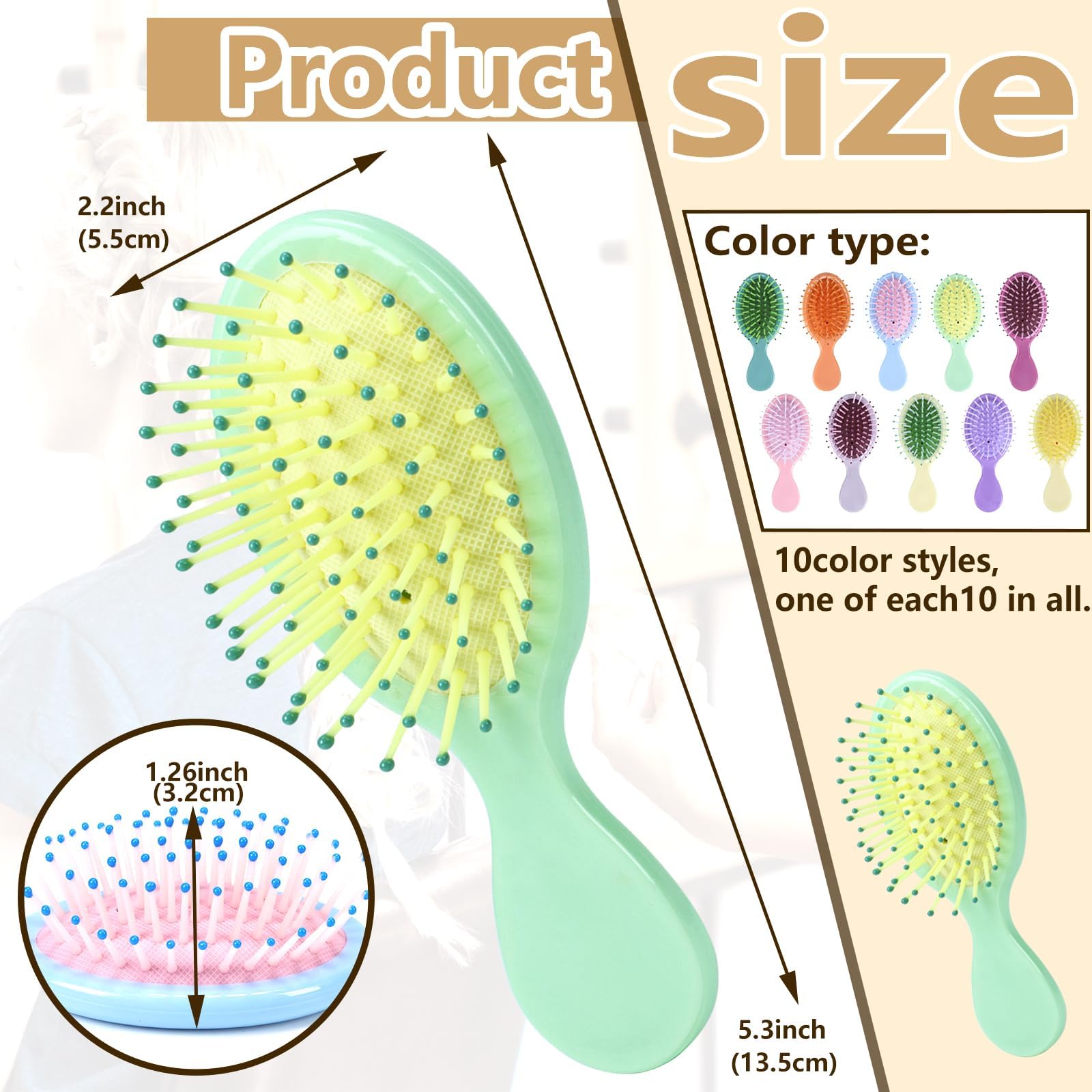TKOnline compact travel hair brush collection illustrating portable design for quick styling anywhere.