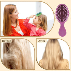 TKOnline mini wet hair brush handle detail emphasizing durable plastic construction for daily use.