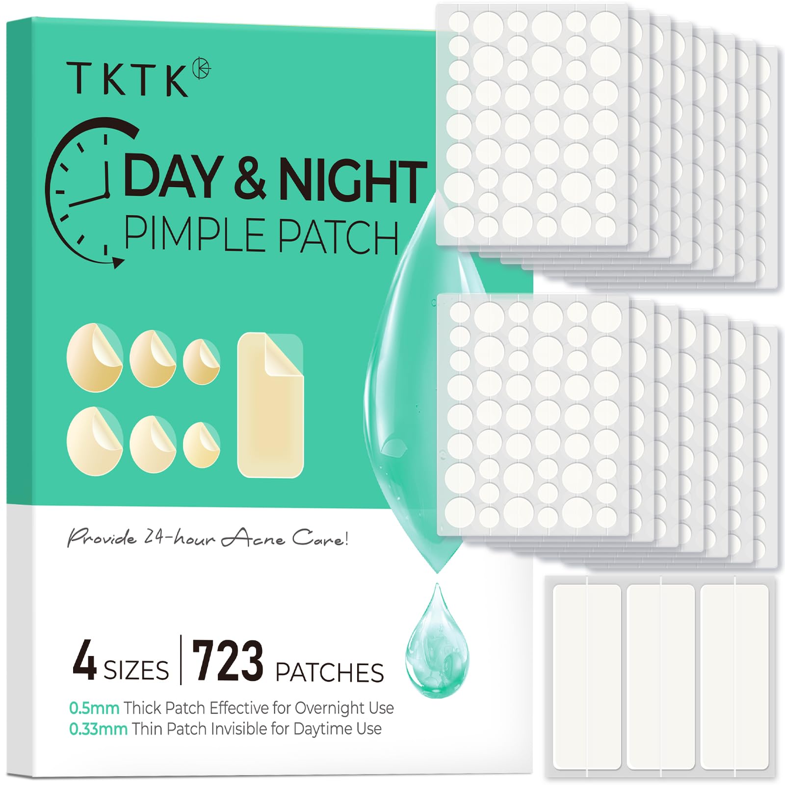 TKTK bulk pimple patches pack-front view for easy shelf display