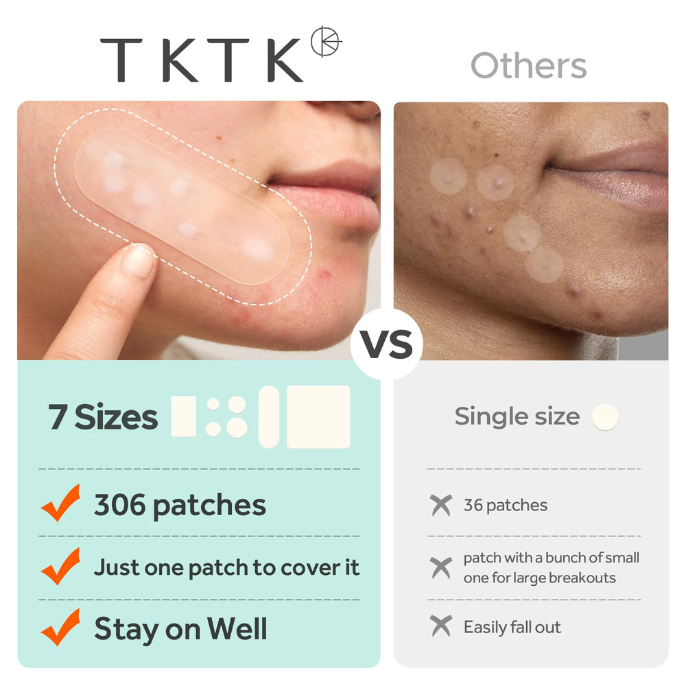 TKTK fragrance-free skin-safe patch on skin shows odorless design