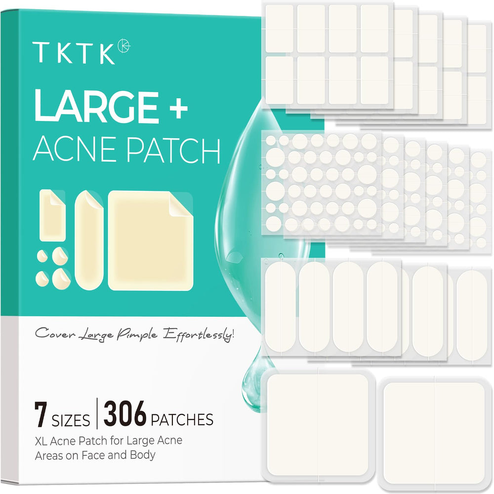 TKTK large-pimple-patches on face showing seven sizes for versatile coverage