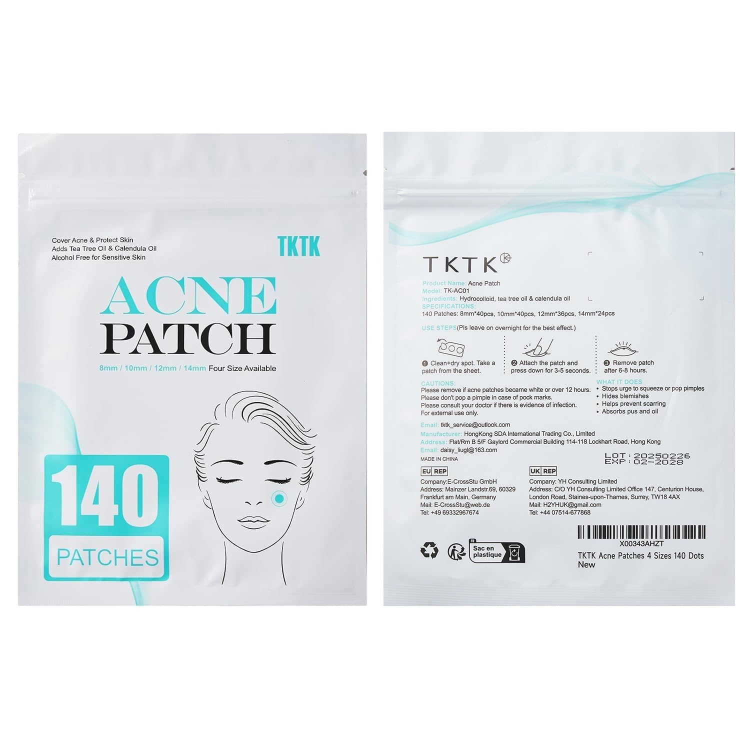 TKTK Pimple Patch absorbent-cover close-up shows high absorption of impurities