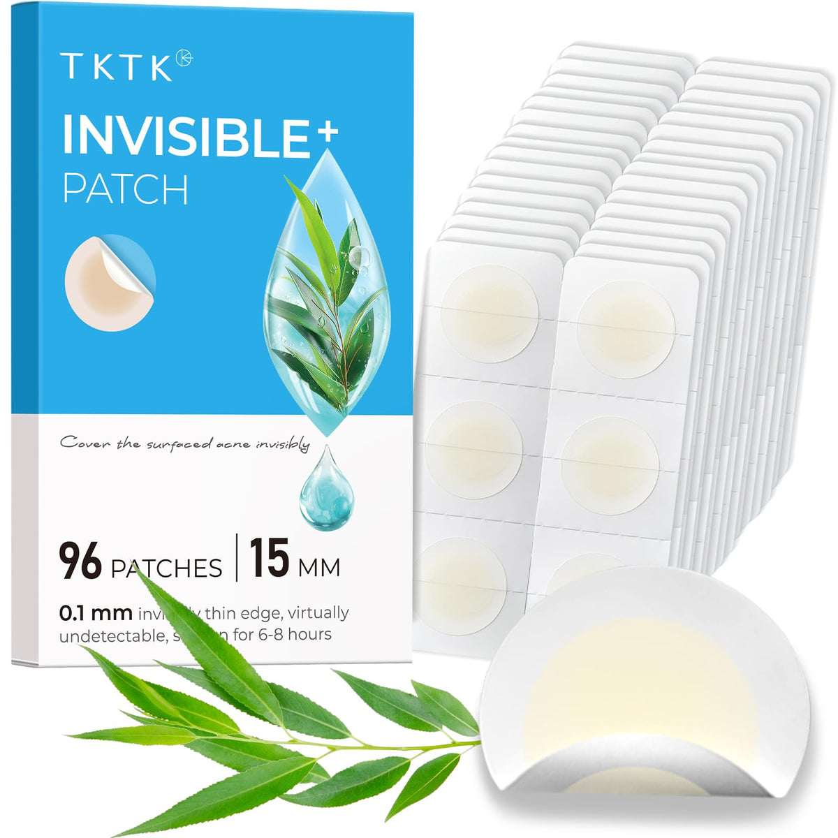 TKTK Pimple Patch box with 96-count, discreet acne care for daily use.