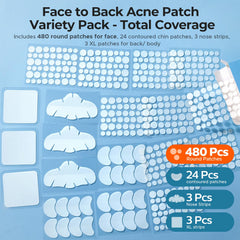 TKTK Pimple Patches contoured patches for chin and nose bridge.