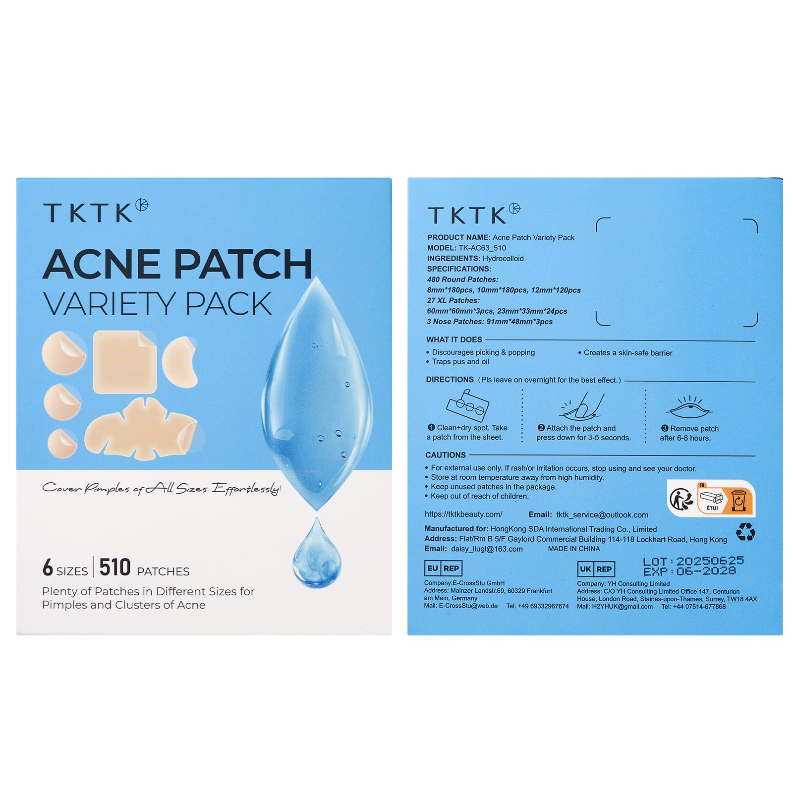 TKTK Pimple Patches individually packaged for on-the-go use.