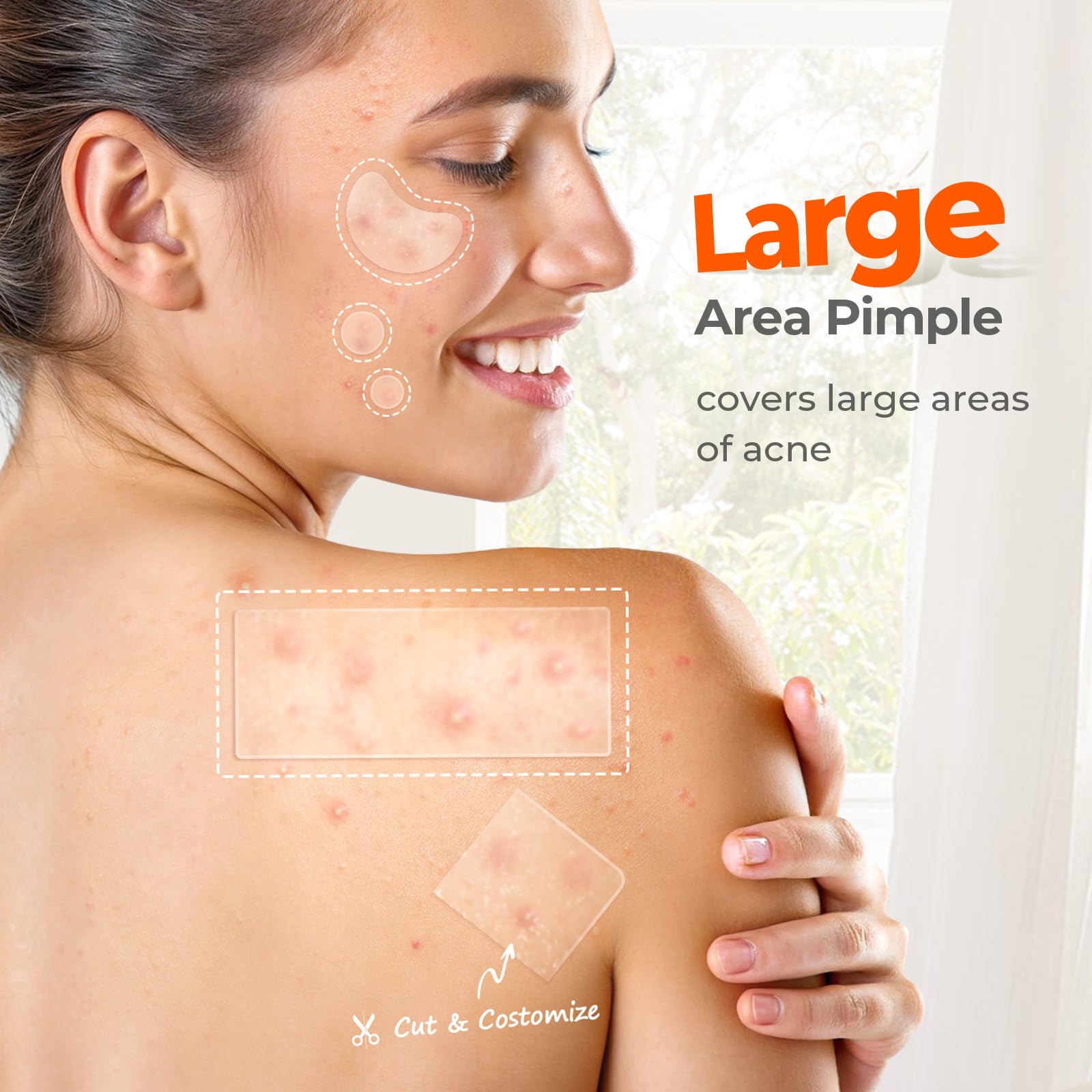 TKTK odorless patches highlight fragrance-free comfort for sensitive skin.