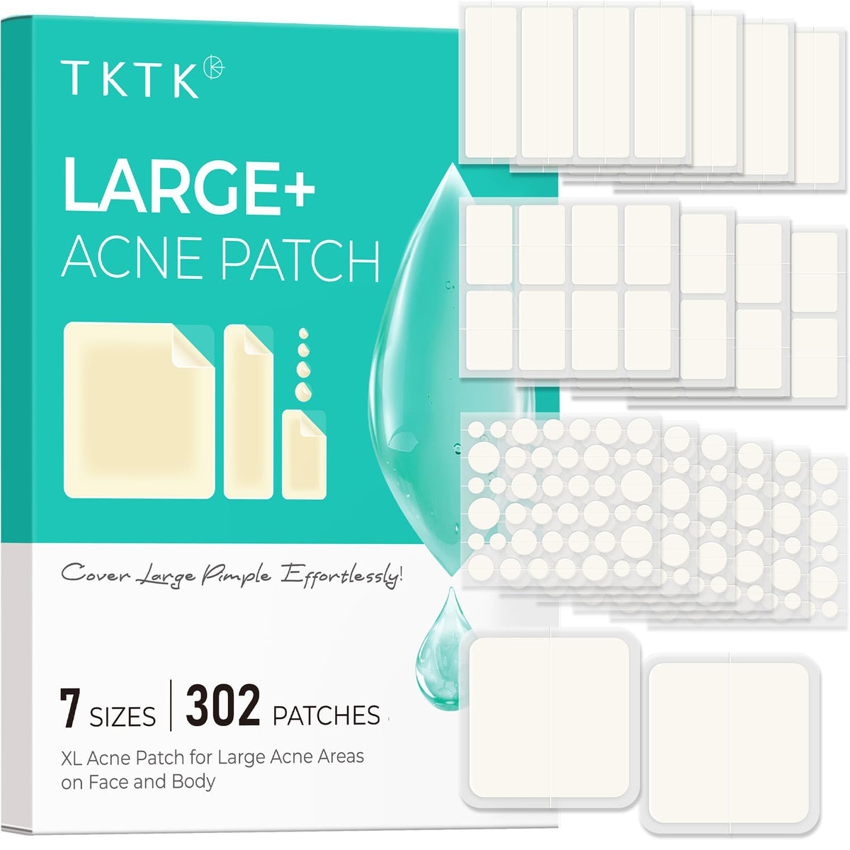 TKTK pimple patches seven sizes assortment for different breakout areas