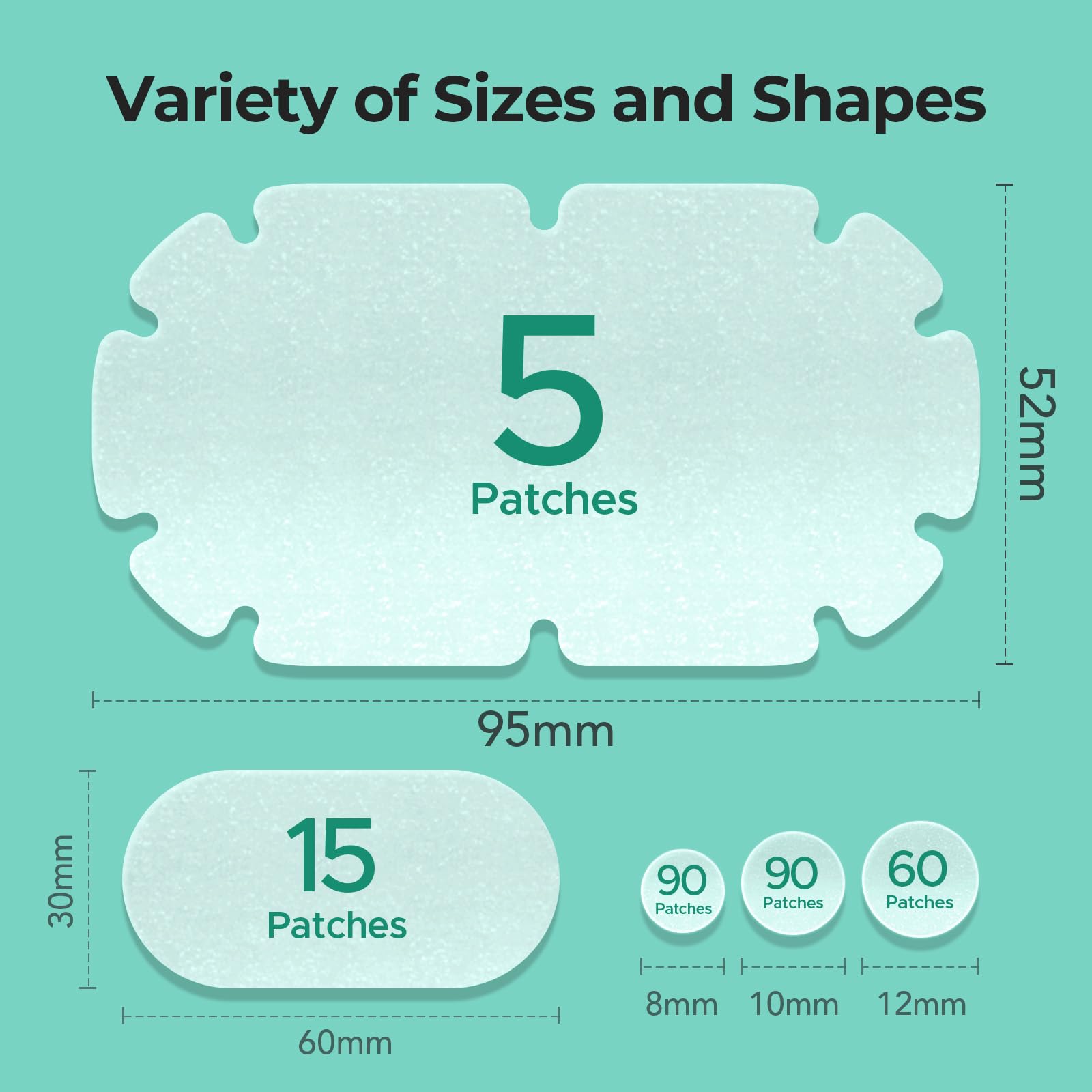 TKTK XXL patch oval-face-size suitable for facial blemishes with gentle adhesion.