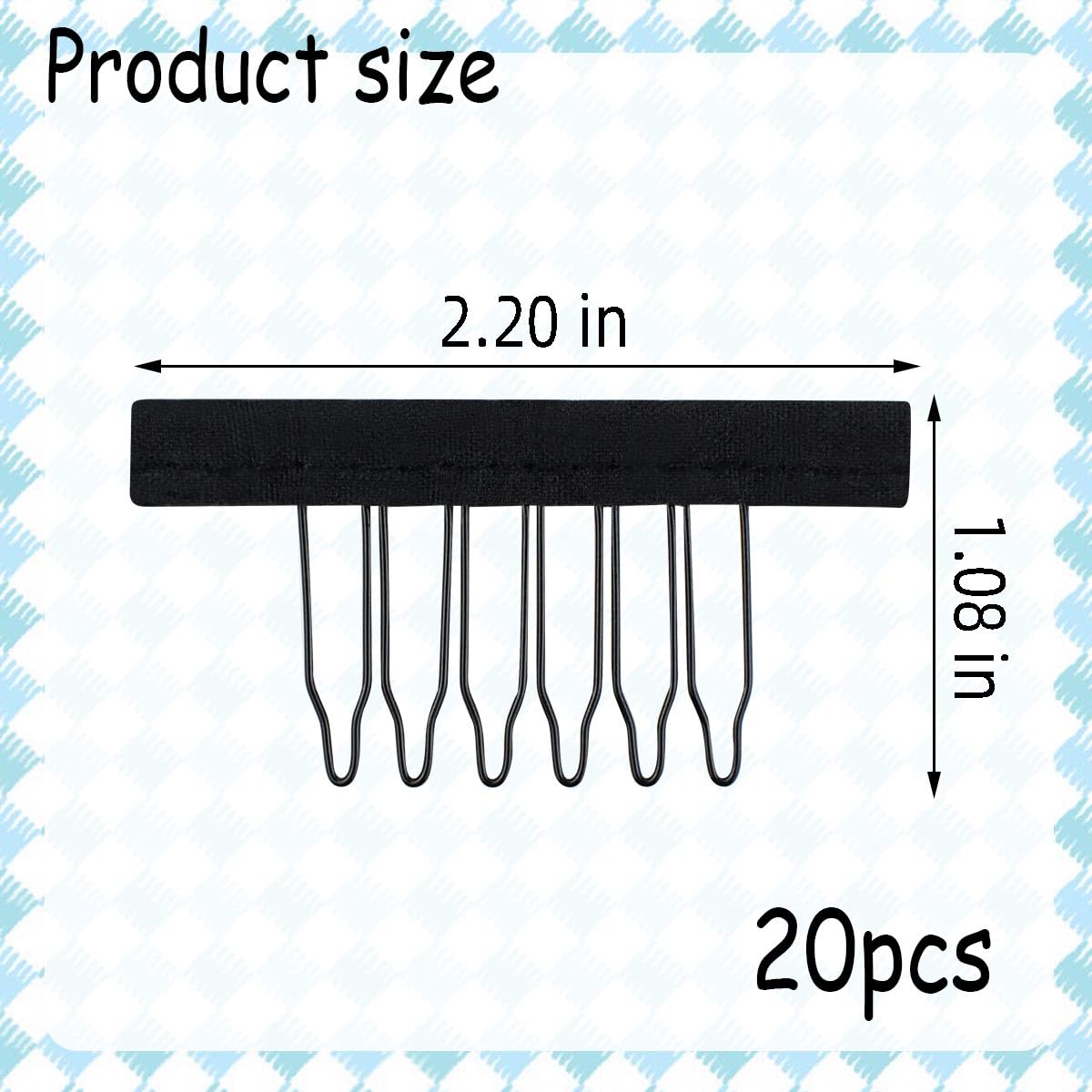 TKYPZY long-teeth wig combs bend to fit head shape for comfortable wear