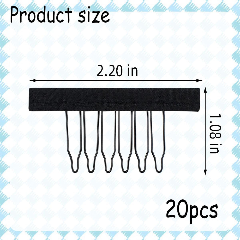 TKYPZY long-teeth wig combs bend to fit head shape for comfortable wear
