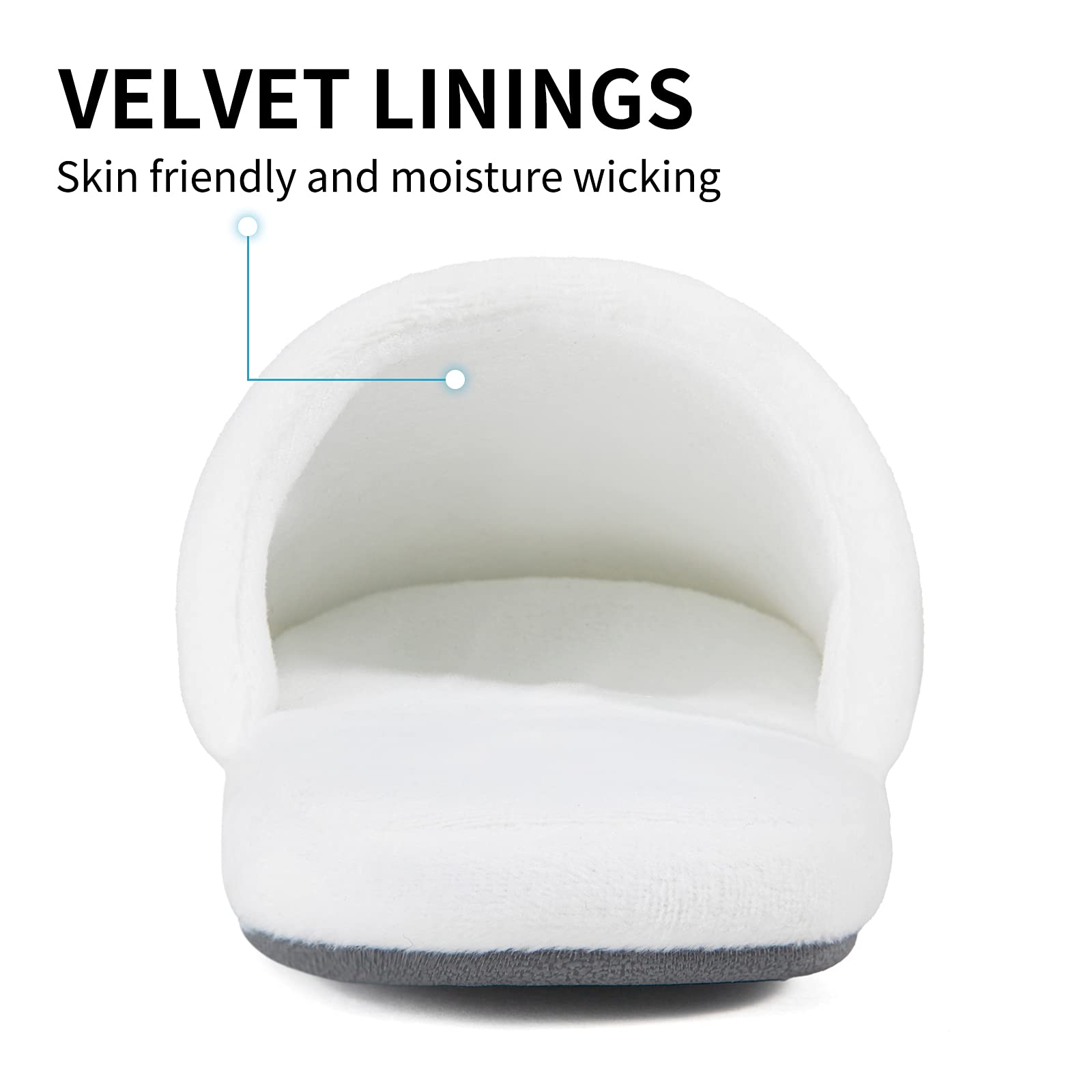 Tlizzz7 memory foam slippers feature a non-slip sole for safe indoor use.