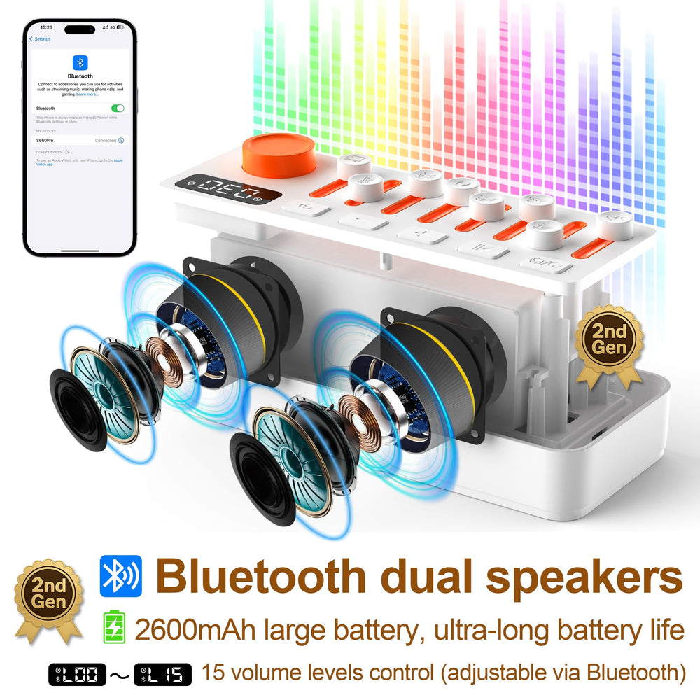 TMEHM 2600mAh battery powering up to 10 hours of play.