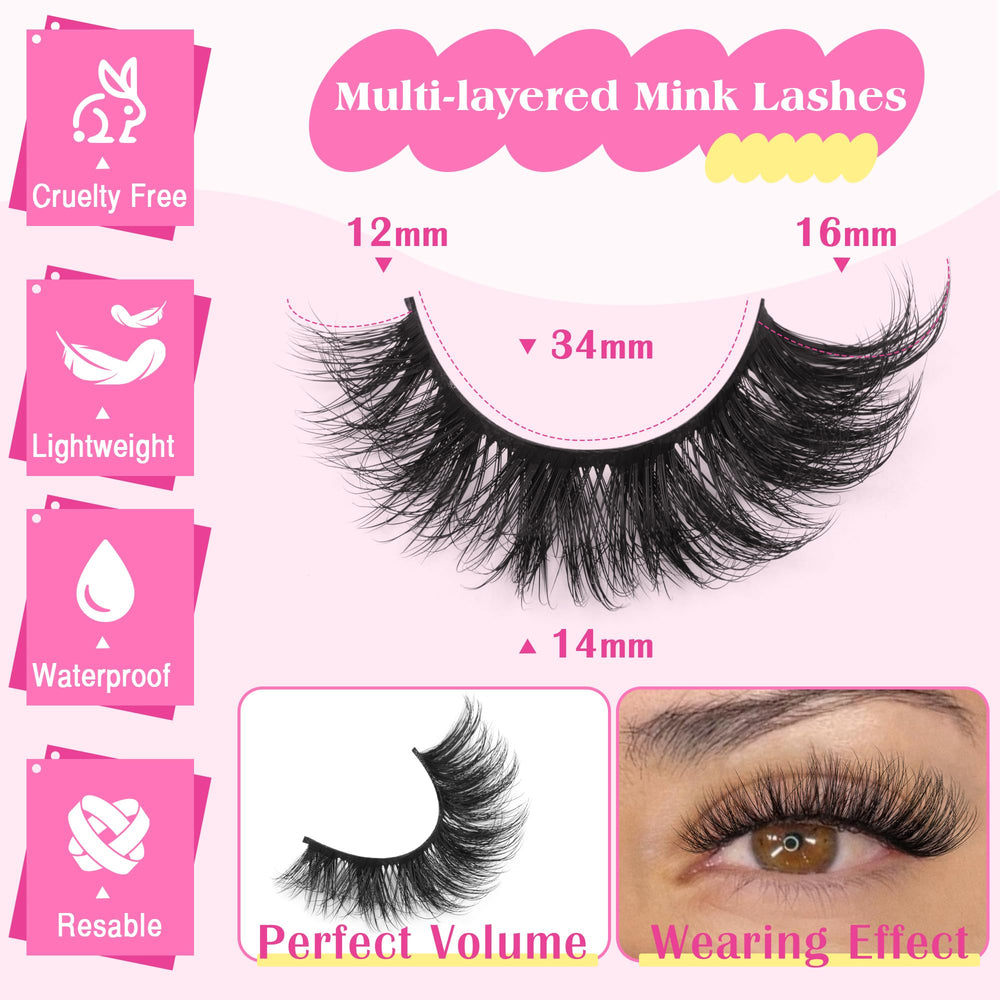 TNFVLONEINS 16mm volume lashes enlarge eyes with subtle drama.