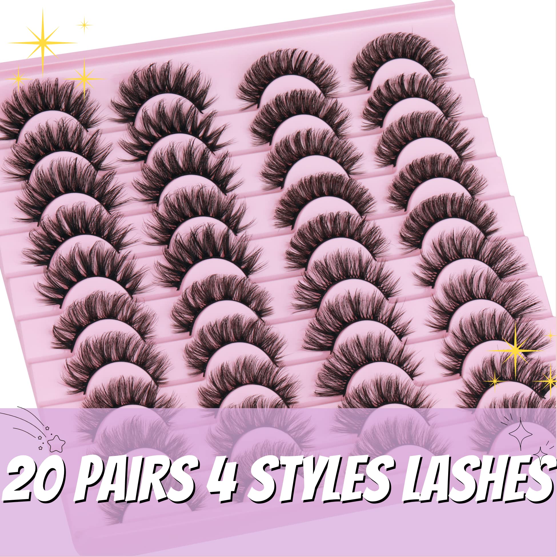 TNFVLONEINS four-styles box close-up showing versatile options for different makeup looks.